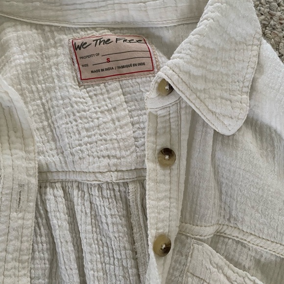 Free People Cardiff Cotton Gauze Button Up Shirt - Picture 3 of 6